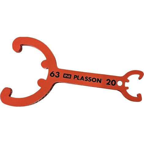 Clé de déverrouillage Ø20 et Ø63 pour raccord PE encliquetable série 1 - Plasson (1/4)