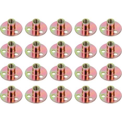 20 pièces / Un jeu d'écrous à trois trous M10 pour plaque ronde et bride-3.70X3.70X2.20CM-Colorful (1/3)