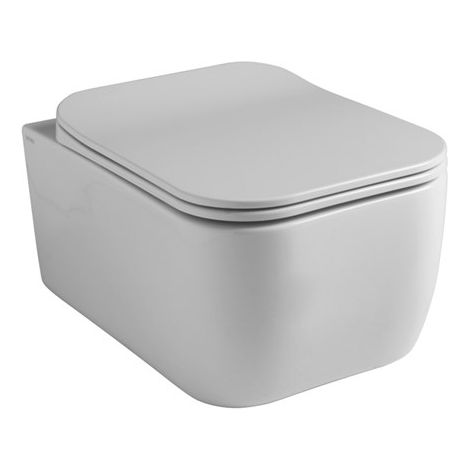 Water Brio sospeso senza brida (rimless) cm. 52,5x36 bianco (1/3)
