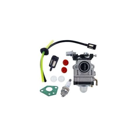 Motorsense mit Vergaser, 52 cm³, 49 cm³, 43 cm³, Vergaser, Vergaser-Reparatursatz mit Dichtrohr, Zündkerze und Kraftstofffilter