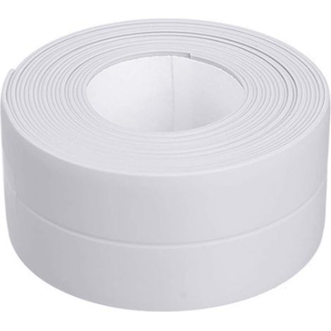 Ruban adhésif PVC étanche, blanc, 3,2 m x 3,8 cm, bande d'étanchéité autocollante pour cuisine, évier, salle de bain