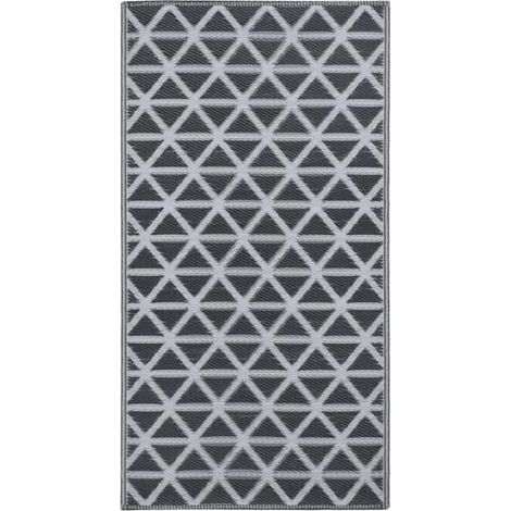 Tapis d'extérieur noir ARAKIL 120x180 cm PP (1/5)