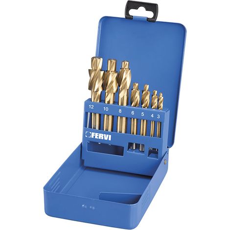 Serie 7 lamatori x fori passanti x sedi viti m3 - m12 grado medio Fervi l020 (1/3)