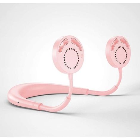 Ventilateur sans pales - Ventilateur portable USB puissant Mini ventilateur Ventilateur de table Ventilateur portable Ventilateur de cou Rose (1/5)