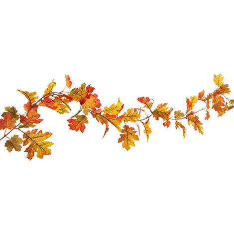 Guirnalda De Hojas De Arce Iluminada - 1,8 M - Decoración Interior Para Otoño Navidad Y Acción De Gracias - 1 Unidad (1/5)