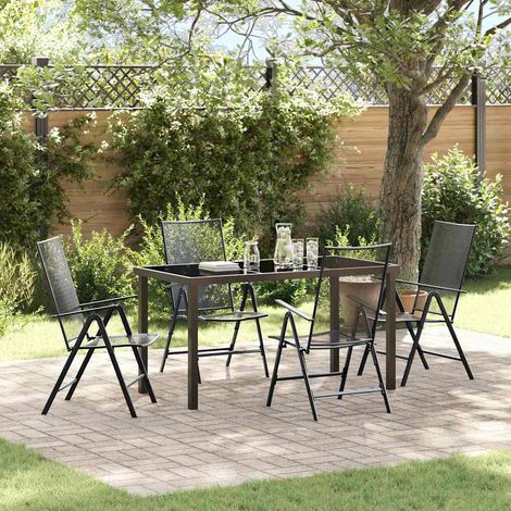 Conjunto de Comedor de Jardín 5 pcs Antracita vidaXL (1/5)