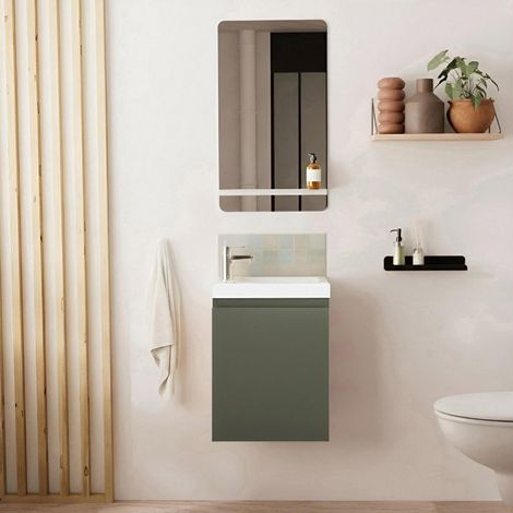 LISA Waschbeckenunterschrank + Spiegel + Wasserhahn (1/5)