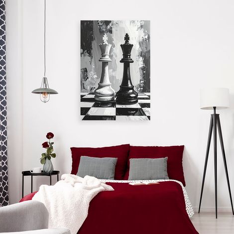 Wandbild Bauern Schwarz und Weiß Abstrakt 40x60 (1/4)