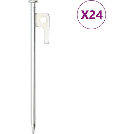 Zeltheringe 24 Stk. 20 cm 9 mm Verzinkter Stahl