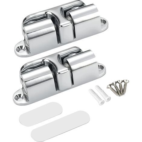 Set mit 2 selbstklebenden magnetischen Türverschlüssen aus Zinklegierung mit verstellbarer Feder, Montage in verschiedenen Winkeln für Schranktüren und Schubladen (1/5)
