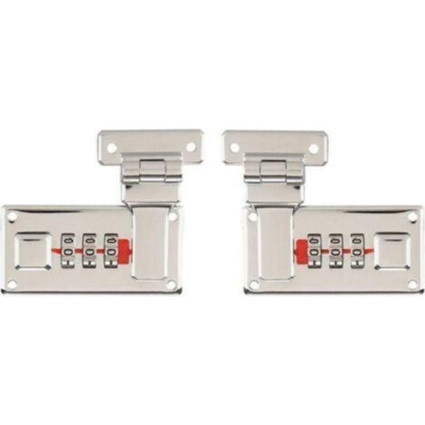 2 Pièces Moraillon de Boîte à Outils, Moraillons de Valise à Bagages Avec Serrure à Combinaison, Combinaison de Remplacement à 3 Chiffres(Argenté Couleur)