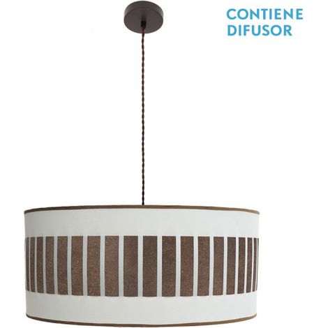 Colgante Ivanna 3xe27 Marron/blanco-oxido Regx60x60 Cm (1/2)
