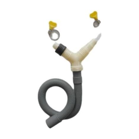 Drainage pour machine à laver et sèche-linge avec tuyau de drainage étendu, adaptateur en T de drainage, accessoire pour tuyau de drainage, longueur du tuyau de 0,3 m, bouton poussoir de tambour pour (1/5)