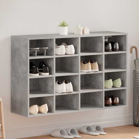 Shoe Cabinet Concrete grey 103 x 30 x 67 cm Engineered wood vidaXL (1/5)