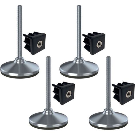 Accessorio di livello - HX - Piedino di livellamento inox - 20x150x105mm - Gomma antivibrante - Set di 4