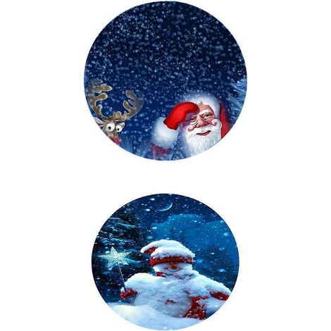 Nappe de Noël pour tables rondes de 119 cm (47 pouces) - Lot de 2 (1/4)