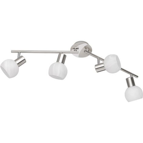 Spot Plafonnier 4 Led Orientable Antibes Nickel Trio Lighting (1/3)