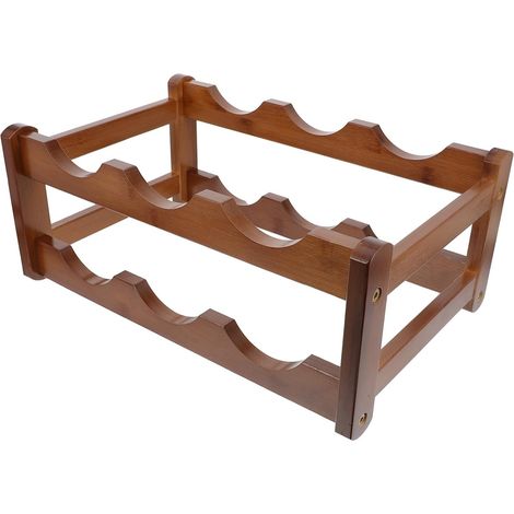 Présentoir à Vin en Plastique Marron pour Rangement Pratique et Organisation de Bouteilles, pour Restaurant ou Bar Design Compact et Fonctionnel (1/5)