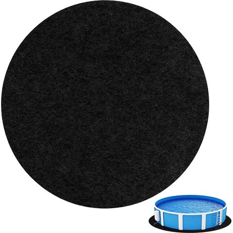 Tapis de sol pour piscine, 4 m, tapis de piscine, fond de piscine, sous-couche de piscine, bâche de protection de fond, pliable, rond, résistant aux UV et indéchirable (1/5)