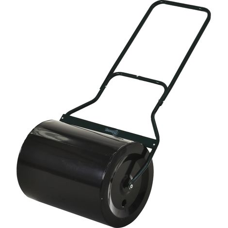 Rodillo nivelador de césped, construcción metálica, nivelación eficiente del césped, verde y negro, 57 x 40 x 123 cm (1/5)