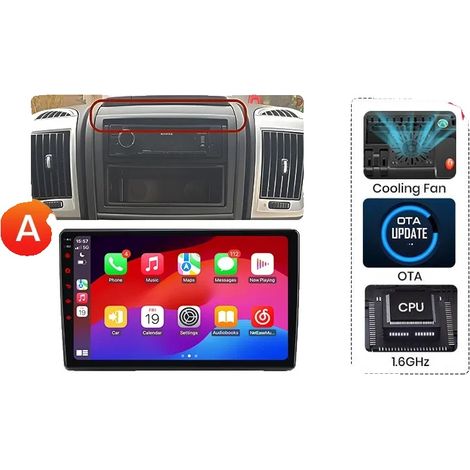 CarPlay, soporte multimedia, compatibilidad multilingüe, compatible con Fiat Ducato, Peugeot Boxer 2, Citroën Jumper 2 (2006-2023), 4G-WiFi 8GB-256GB A (1/2)