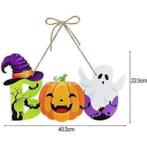 1 Türdekoration aus Papier für Halloween: Kürbis, Geist, Fledermaus, Katze, Spinne. DIY-Dekorationen für eine Halloween-Party.