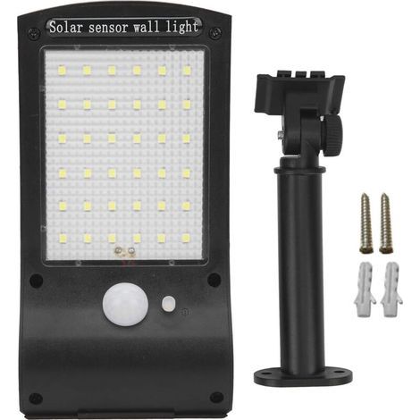 Applique Solaire Exterieur, Lumiere LED avec Détecteur de Mouvement avec 3 Modes Réglables IP65 Étanche Puissant Lampadaires avec Télécommande (1/4)