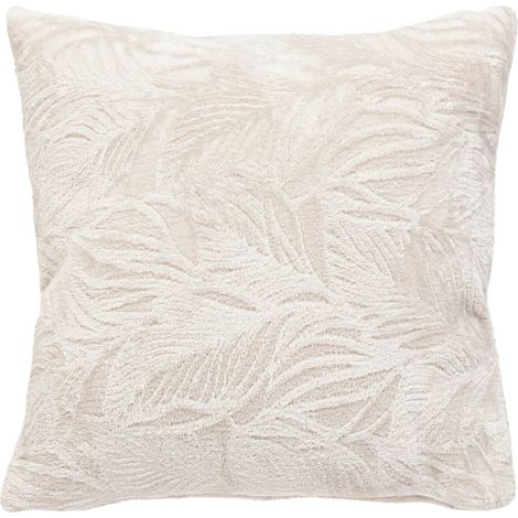 Cuscino ryo in flanella di lino beige 40x40cm - Atmosphera créateur d'intérieur (1/4)