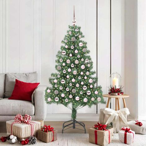 Weihnachtsbaum mit 300 LEDs mit Ständer Grün 180 cm PVC