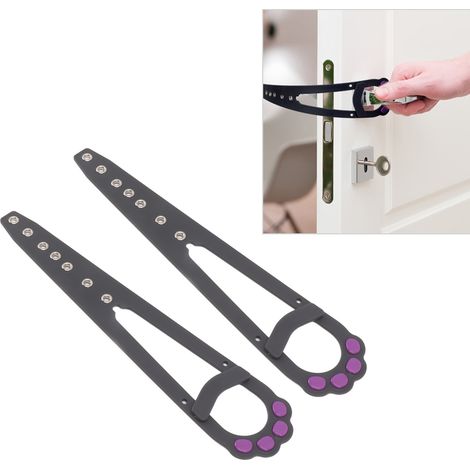 Loquet de porte pour chatière, loquet de porte pour chatière de deuxième génération pour empêcher les chiens d'entrer, noir. (1/5)