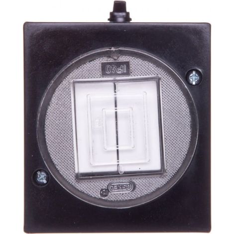 Lambda Hermetischer Kerzenschalter IP44 Schwarz ŁNH-2LC/25