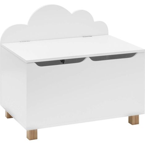 Rebecca Mobili Baúl de Juguetes Banco Juguetero de MDF Blanco para Habitación Infantil (1/5)