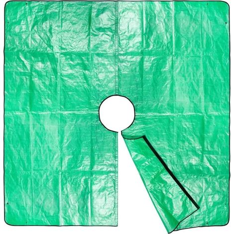 Telo da giardinaggio per potatura, con occhielli da 30 cm, dimensioni 200 x 200 cm, e anelli angolari per un facile fissaggio attorno a arbusti e alberi - 30 cm. (1/5)