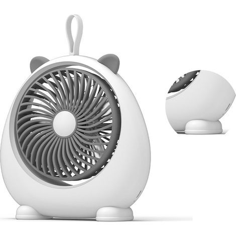 Tragbarer Tischventilator in Katzenohrform für Studenten, zwei einstellbare Geschwindigkeitsstufen, hoher Luftdurchsatz, leise, ideal für den Außeneinsatz. (1/5)