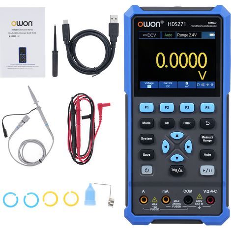 70MHz 1-Channel 250MSa/s 3-in-1 Digital Oscilloscope Multimeter Signal Generator with 3.5-inch 320x240 LCD Screen (1/5)