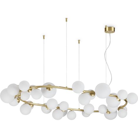 Sospensione Contemporanea Perlage Metallo Ottone 30 Luce G9 3W 3000K Luce Calda (1/2)