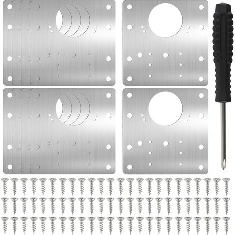 10 Pcs Plaque Reparation Charniere Porte Lourde (1/5)
