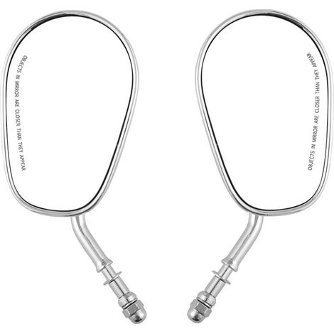 Rétroviseur moto rétroviseur Harley rétroviseur haut de gamme entièrement en métal rétroviseur Harley Couleur argent (1/5)