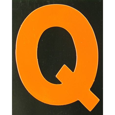 Conacord Reflektierender Klebebuchstabe Q orange Q Klebebuchstaben & Zahlen (1/2)