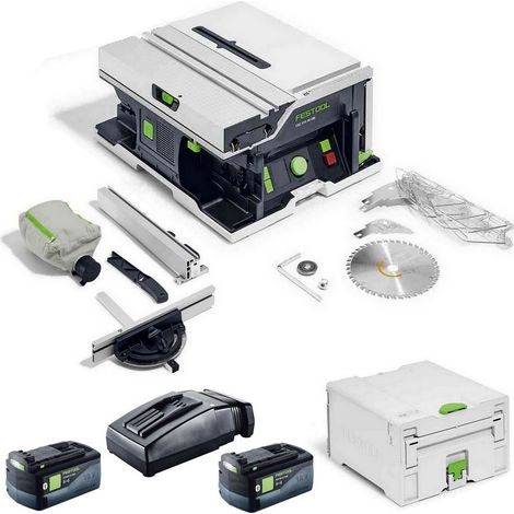 Festool Akku Tischkreissäge CSC SYS 50 EBI-Basic + 2xAkku BP + Ladegerät TCL6 (1/5)