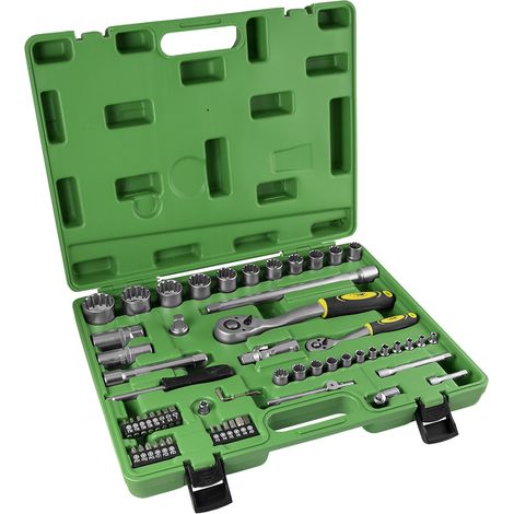 Mallette à outils de 61 pièces avec inserts de coin 1/2 » et 1/4 » JBM52722 (1/4)