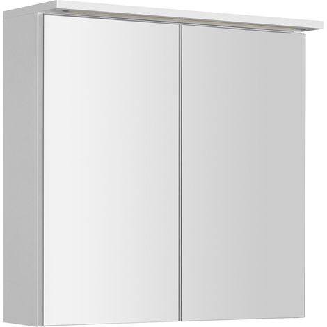 KAWA STRIP LED Armoire à miroir 70x70x22cm, blanc