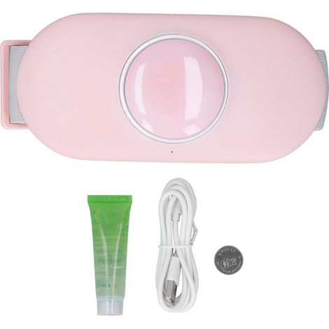 Coussin chauffant pour la taille, massage portable sans fil, ceinture abdominale chauffante à chauffage rapide pour soulager la douleur, rose (1/5)