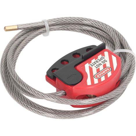 Cadenas de seguridad Tagout réglable en acier inoxydable, dispositif de verrouillage avec 4 clés pour gestion de maintenance et réparation (1/5)