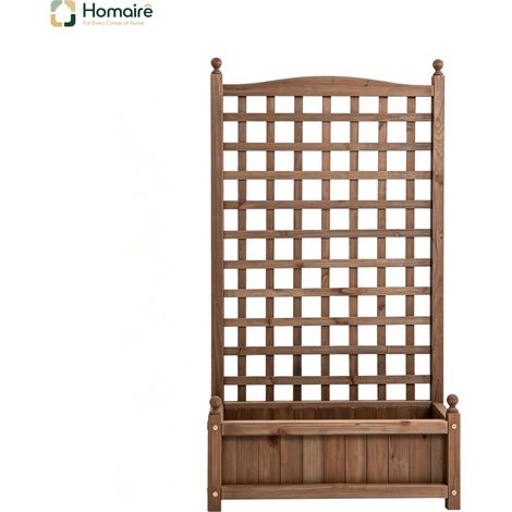 Leichter erhöhter Pflanzkasten aus Naturholz mit den Maßen 64 x 28 x 120 cm HOMAIRE (1/5)