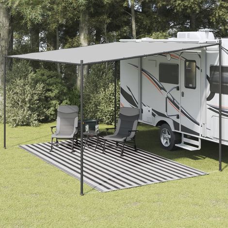 Tappeto da Tenda 250x450 cm Antracite e Bianco