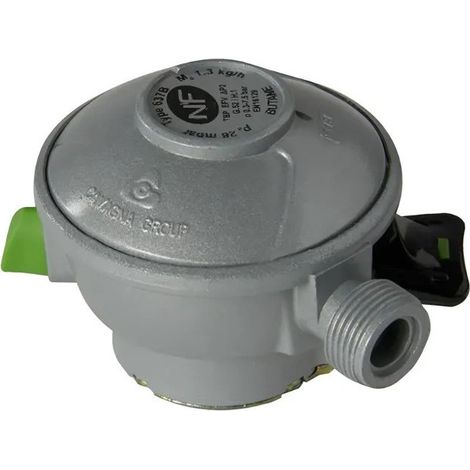 Butan-Druckminderer Quick-On NF Anschluss Durchm. 27 / M20x150 mit Nippel, 1,3kg/h