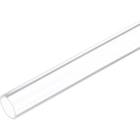 Tube Rigide en Plastique Transparent de 12 Pouces (30,48cm) 10mm x 12mm (3/8 Pouces x 1/2 Pouces) en Acrylique, Tube Rond en Polycarbonate, (1/5)