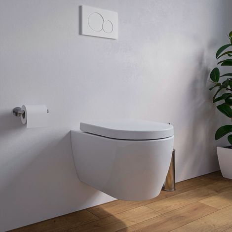 BERNSTEIN - Wc sospeso senza filo NANO - Sedile con chiusura morbida - NT2038 (1/5)