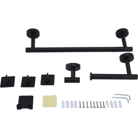 Accessoires De Cintre De Salle De Bain, Porte-Serviettes Porte-Papier Hygiénique Patère Ensemble De Cintre Rond Accessoires De Salle De Bain à la Maison (1/5)